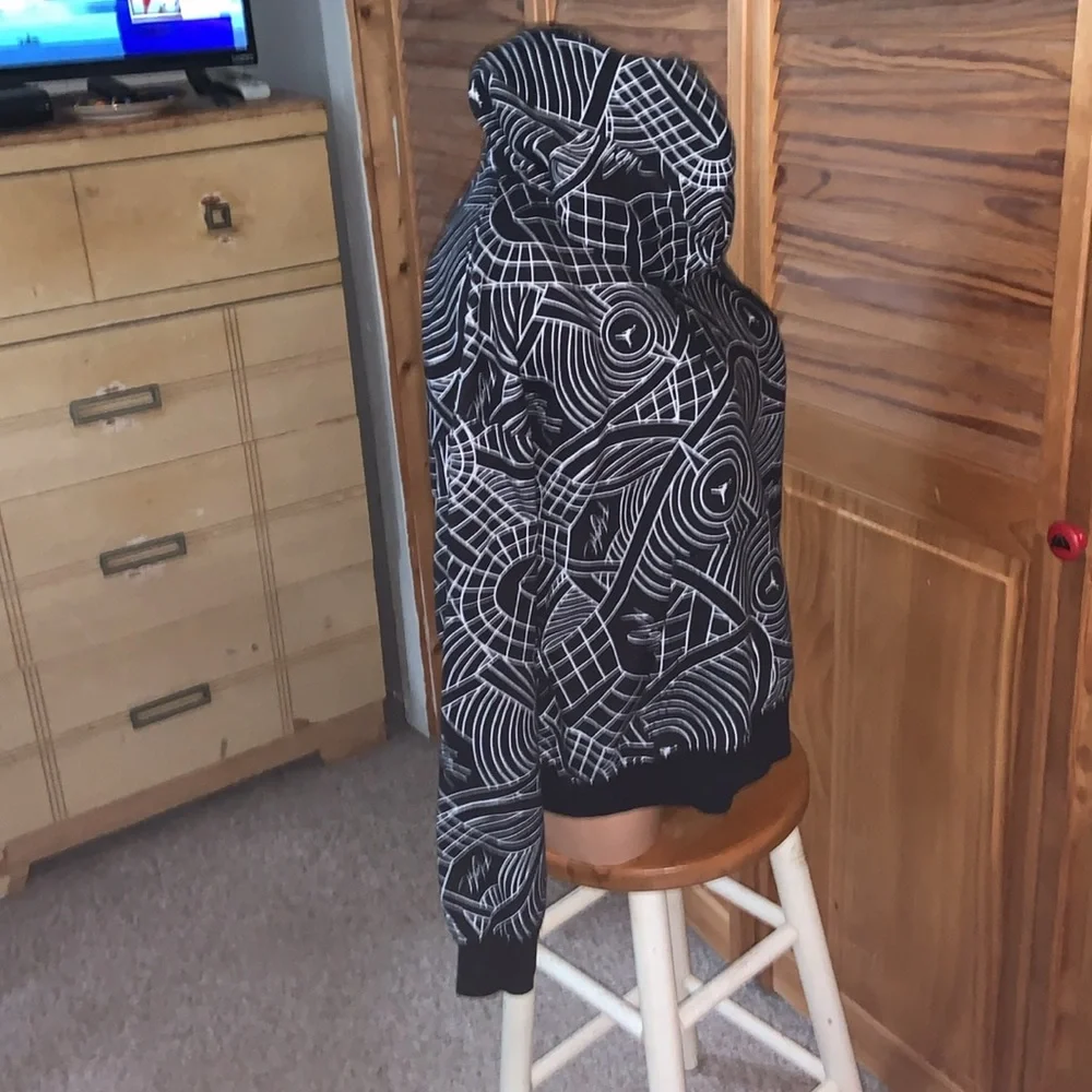 Nike Jordan Brooklyn flight black hoodie sneaker print loose fit unisex small